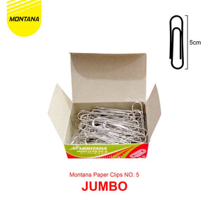 MONTANA Paper Clip Penjepit Klip Kertas 60 Pcs Best Quality Serbaguna No.5/Retail