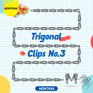 MONTANA Trigonal Clips Penjepit Kertas No. 3 25mm Paperclip Klip Segitiga No.3/Retail