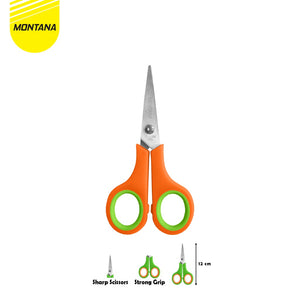 MONTANA Scissors Gunting Stainless Steel 12 Cm Multipurpose Kuat Tajam Anti Karat STW-540/Retail