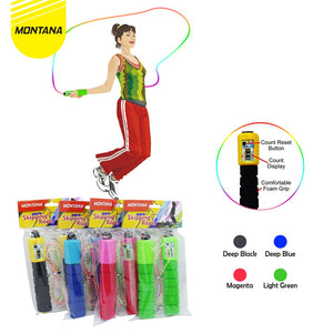 MONTANA Skipping Jump Rope Lompat Tali With Counter Alat Hitung 3 Digit 2.4 m Comfortable Foam Grip
