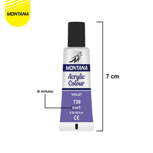 MONTANA Acrylic Colour Cat Akrilik 12 Warna x 6ml Rich Pigments Fast Drying TAC