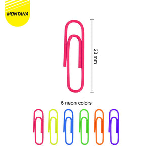 MONTANA Paper Clip Penjepit Klip Kertas 26mm 6 Warna Best Quality Colorful PVC Coated TPC-01F/Retail