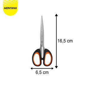 MONTANA Scissors Gunting Stainless Steel 16.5 Cm Multipurpose Kuat Tajam Anti Karat STL-565/Lusin