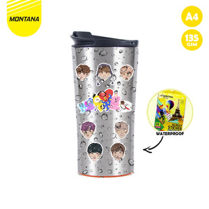 MONTANA Glossy Sticker Photo Paper A4 20 Sheets 135 GSM Kertas Foto Stiker TGS-A435
