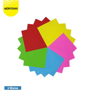 MONTANA Kertas Lipat Origami Warna 16 x 16 cm 20 Lembar Multiwarna Folded Paper