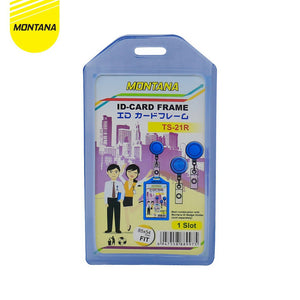 MONTANA Casing Id Card Frame Bening 85 x 54mm 5 Pcs Casing Holder 1 Muka Lentur TS-21R/Pack