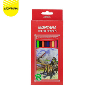 MONTANA Paket Pensil Warna TH-700 + Rautan Serutan Pensil 4 Pcs Sharpener Motif Animal TSJ-24