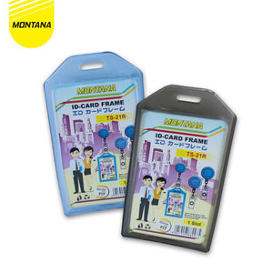 MONTANA Casing Id Card Frame Bening 85 x 54mm 5 Pcs Casing Holder 1 Muka Lentur TS-21R/Pack