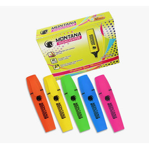MONTANA Gunting Stainless + Highlighter + Tipe-X + 1 Box Ballpoint + Paper Clip Kertas