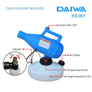 MONTANA x DAIWA Mesin Cold Fogging Portable 4.5 L Electric Sprayer Serbaguna