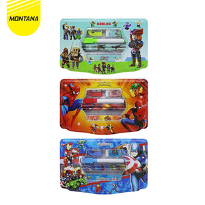 MONTANA Kotak Pensil Pencil Case Study Set Tempat Alat Tulis PC-2218