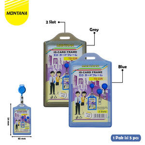 MONTANA Montana Casing Id Card Holder 2 Muka Lentur - Bening (Pak isi 5 pcs)