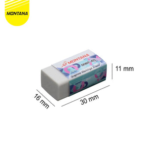 MONTANA Penghapus Pensil 30 x 16 x 11 mm Eraser Dust Free MW-40/Retail