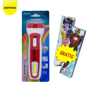 MONTANA Bundling Senter Emergency Flashlight 5000K Gratis Pensil Karakter 1 Lusin MR756CTC+FANCY
