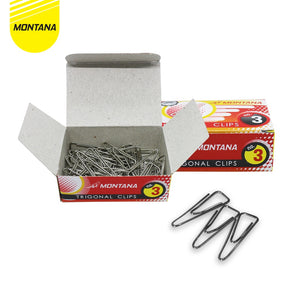 MONTANA Trigonal Clips Penjepit Kertas No. 3 25mm Paperclip Klip Segitiga No.3/Retail
