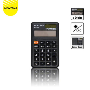 MONTANA Kalkulator 2 Power 8 Digit Electronic Calculator Big Display MTC-200