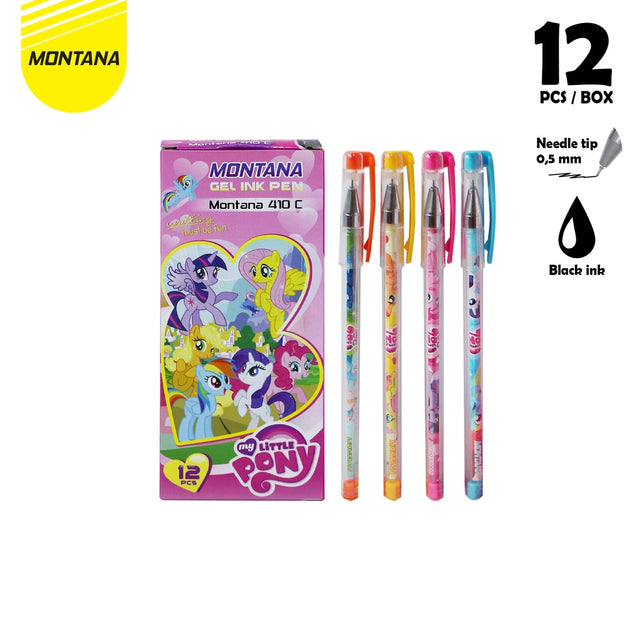 MONTANA Pulpen Pena Gel 0.5mm 12 Pcs Ballpoint Pen Ink Alat Tulis 410 C