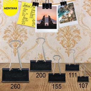 MONTANA Binder Clip Penjepit Kertas 33x19 mm 12 Pcs Paperclip Klip Serbaguna MT-BC107