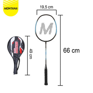 MONTANA Badminton Racket 66 x 19.5 cm Raket Bulu Tangkis Free Tas TRB1S