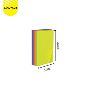 MONTANA Sticky Note Kertas Memo Tempel 100 Sheet Notes Papers Mix Warna TSN51X76