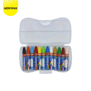 MONTANA Oil Pastel Krayon Minyak 12 Warna Waterproof Alat Mewarnai TOP-12