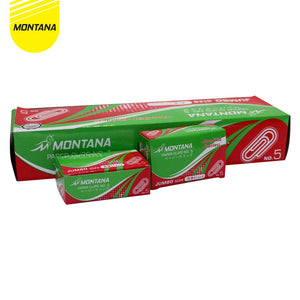 MONTANA Paper Clip Penjepit Klip Kertas 60 Pcs Best Quality Serbaguna No.5/Retail
