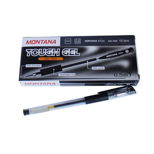 MONTANA Bundling Tough Gel Puplen 4 Lusin Gratis 1 Lusin Ballpoint Pen 0.7mm Fine tip Alat Tulis