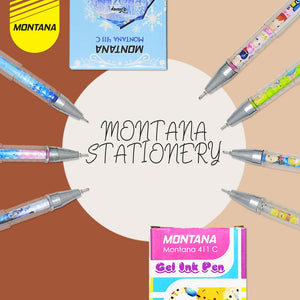 MONTANA Pulpen Pena Gel 0.5mm 12 Pcs Ballpoint Pen Alat Tulis 411 C-UNICORN