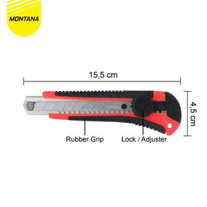 MONTANA Bundling Cutter Pisau Pemotong 15.5 x 4.5 cm + Refill 1 Set Blade Knife CTL-500 + L-150