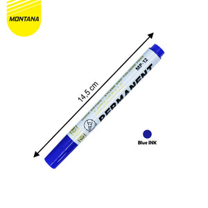MONTANA Spidol Permanen Round Tip 12 Pcs Quick Dry Permanent Marker MP-12/Lusin Hitam