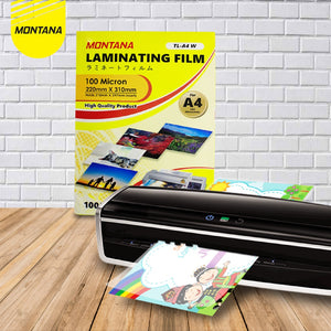 MONTANA Plastik Laminasi A4 100 Sheets Laminating Film High Quality TL-A4W