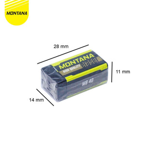 MONTANA Penghapus Pensil High Quality 28 x 14 x 11 mm Eraser Dust Free MB-40/Retail Hitam