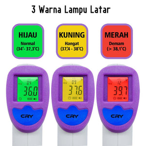 MONTANA Infared Digital Thermometer Pengukur Suhu Tubuh 32-42.9 ° C Body Temperature CRY-F08