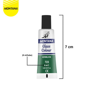 MONTANA Glass Colour 12 Warna x 6ml Cat Akrilik Smooth Rich Colors TGC-12PT