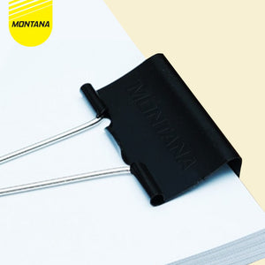 MONTANA Binder Clip Penjepit Kertas 41x25 mm 12 Pcs Paperclip Klip Serbaguna MT-BC111