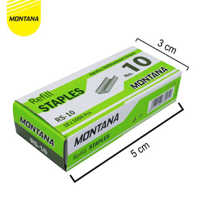 MONTANA Staples Isi Stapler No. 10 Refill Jegrekan Hekter RS-10/RETAIL