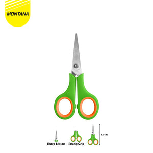 MONTANA Scissors Gunting Stainless Steel 12 Cm Multipurpose Kuat Tajam Anti Karat STW-540/Retail