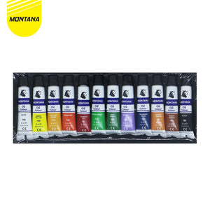 MONTANA Oil Colour Cat Minyak 12 Warna Smooth Rich Colors & Pigments TOC-12PT