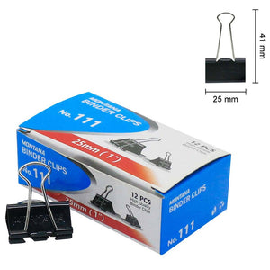 MONTANA Paket Binder Clip Penjepit Kertas 1 Box MTBC260 + MTBC200 + MTBC155 + MTBC111 + MTBC107