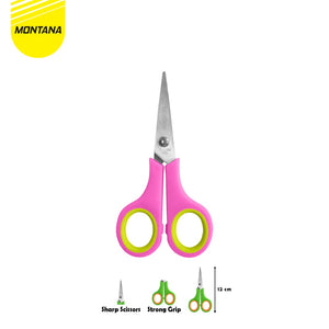MONTANA Scissors Gunting Stainless Steel 12 Cm Multipurpose Kuat Tajam Anti Karat STW-540/Retail