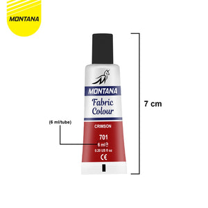 MONTANA Fabric Colour Cat Kain 12 Warna x 6ml Smooth Rich Colors & Pigments TFC-12PT