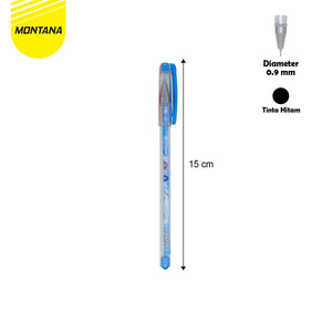MONTANA Pulpen Pena Gel 0.5mm 12 Pcs Ballpoint Pen Ink Alat Tulis 410 C