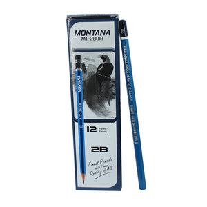 MONTANA Pensil 2B Pencil + Spidol Marker 828 + Serutan Sharpener + Penghapus Eraser