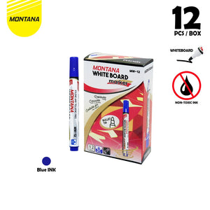 MONTANA Spidol Papan Tulis 12 Pcs Whiteboard Marker Round Tip MW-12/Lusin