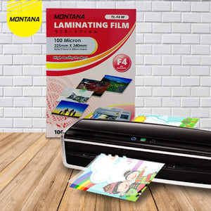 MONTANA Plastik Laminasi F4 100 Sheets Laminating Film High Quality TL-F4W