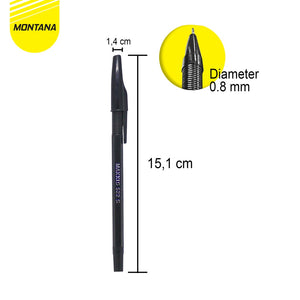MONTANA Pulpen Pena 0.8mm Ballpoint Pen Alat Tulis Maxxis 522S/Lusin