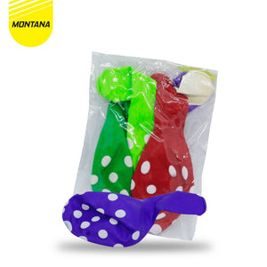 MONTANA Balon Latex Polkadot 100 Pcs Balloon Mix Warna MLMP/CARD