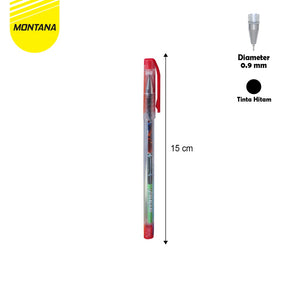 MONTANA Pulpen Pena Gel 0.5mm 12 Pcs Ballpoint Pen Alat Tulis 411 C-UNICORN