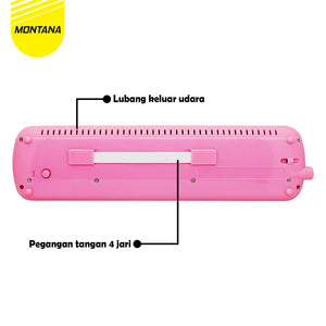 MONTANA Pianika Set Alat Tiup Musik 42.2x10.3x5 Cm Note Timbul TPP
