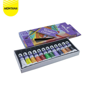 MONTANA Water Color Cat Air 12 Warna x 6ml High Grade Pigments Nont Toxic TWC12-PT